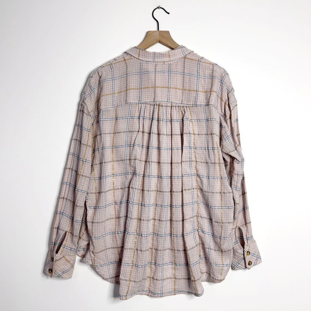 FREE PEOPLE Break My Stride Plaid Top - Picture 5 of 8